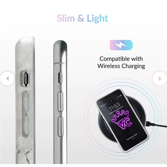 NEW Velvet Caviar Protective Case iPhone 11 Pro Max in White Marble with silver. - Picture 7 of 13